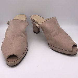 Graphique Pink Suede Heels Leather Italy Slip On 6